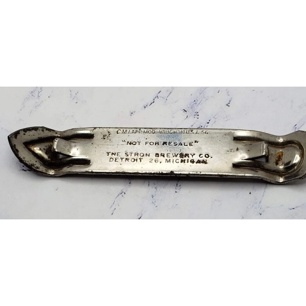 Vintage Stroh's Brewery Detroit Michigan Bottle Opener USA Made 